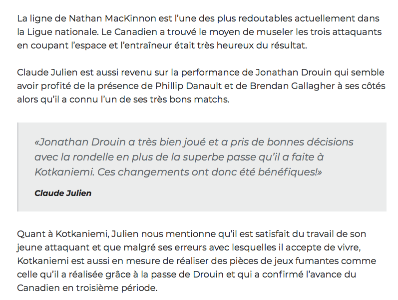 Bon MOVE de Claude Julien....