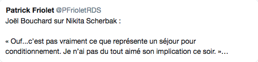 Bouchard continue d'humilier Nikita Scherbak...