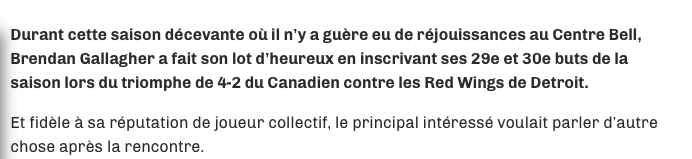 Brendan Gallagher aurait rapporté un choix de première ronde, un espoir et un autre élément à la date limite des transactions...