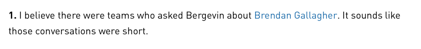 Brendan Gallagher est donc INTOUCHABLE..