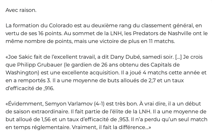 Ça sent la COUPE au COLORADO....