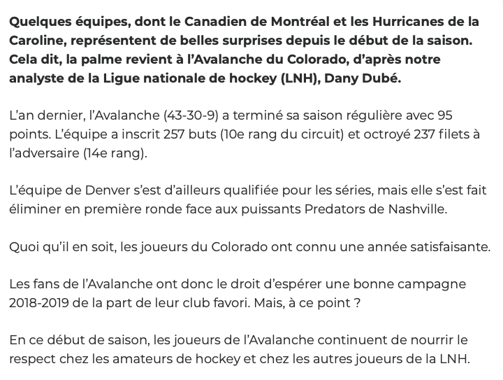 Ça sent la COUPE au COLORADO....