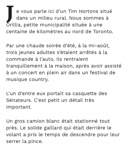 Ça serait malade rencontrer Matt Duchene au Tim Hortons...