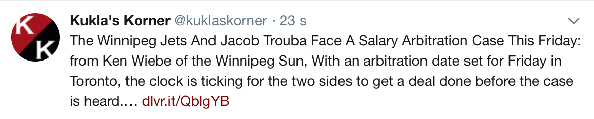 Ça va laisser des traces à Winnipeg...