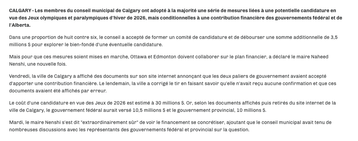 Calgary est à veille de perdre son équipe de hockey pour Houston...et...