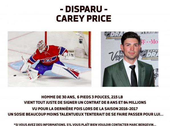 Carey Price a appris du MEILLEUR...