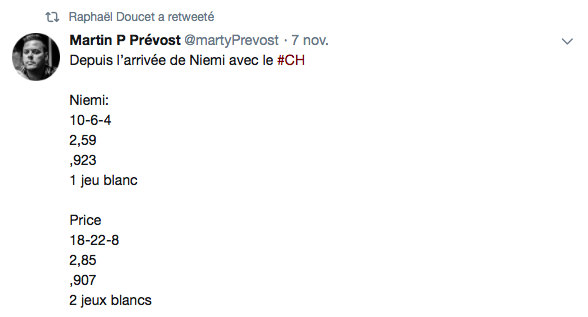 Carey Price a besoin d'un adjoint qui est pourri...