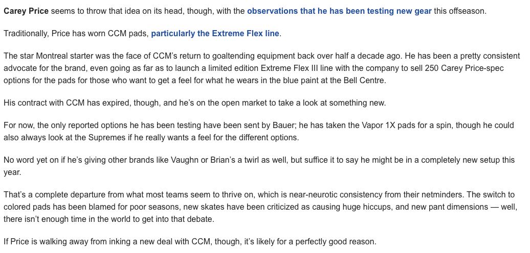  Carey Price a changé d'équipement...PAS DE PANIQUE!!!!