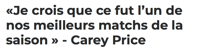 Carey Price a raison...mais...