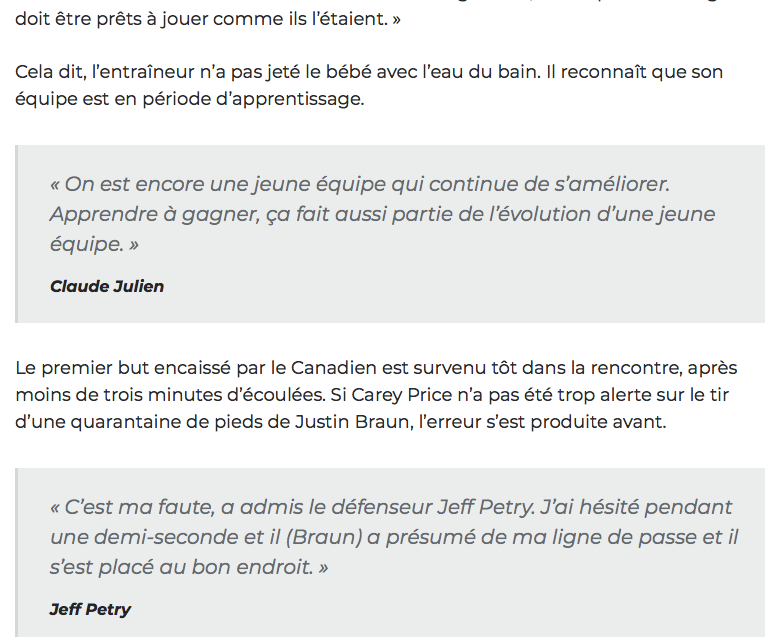 Carey Price CHOUCHOUTÉ par le vestiaire...