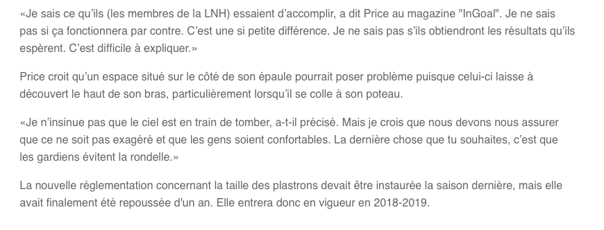 Carey Price est POLI..mais...