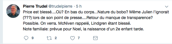 Carey Price: le CH nous MENT encore....