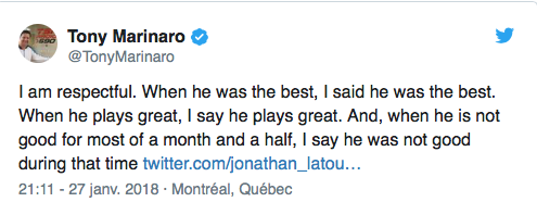 Carey Price ne pense qu'à sa YEULE....