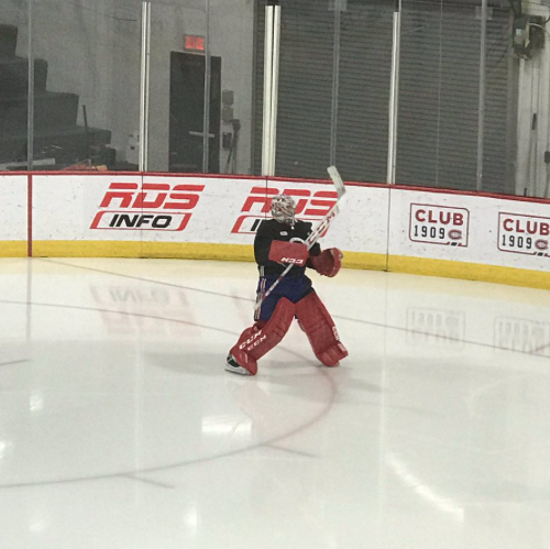 Carey Price sur la glace à Brossard !!!