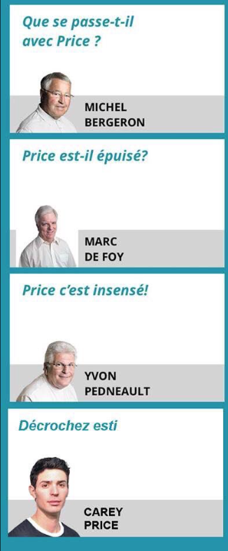 Carey Price va partir de Montréal...à cause de...