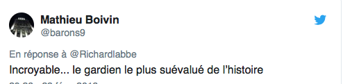 Carey Price...a de moins en moins d'amis..