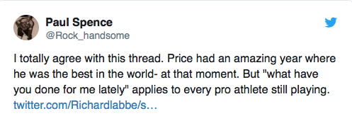 Carey Price...a de moins en moins d'amis..
