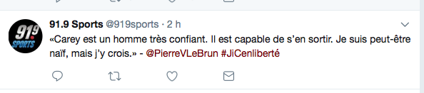 Carey Price...le SCANDALE est connu de Pierre LeBrun?