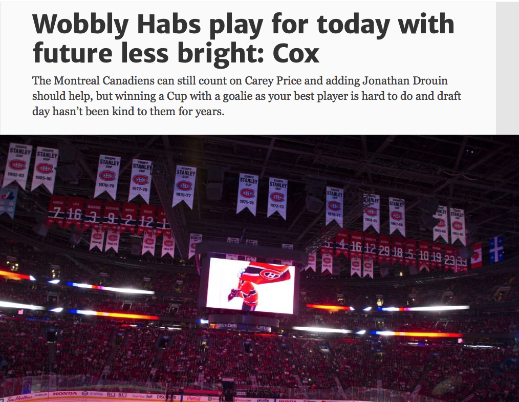 Ce n'est pas avec un gardien étoile qu'on gagne la Coupe Stanley...