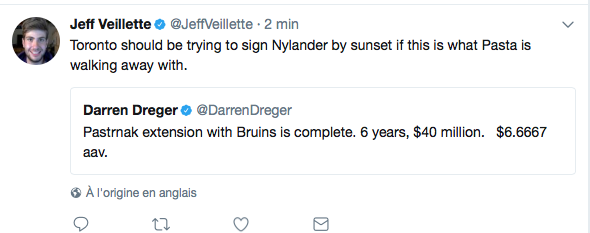 Celui qui est en TA..C'est William Nylander..