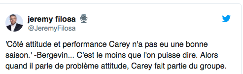 C'est Carey la POMME POURRIE?