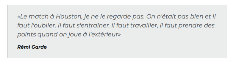 C'est comme si Claude Julien nous disait qu'il aimait sa profondeur..