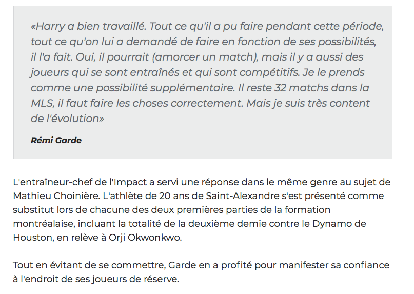 C'est comme si Claude Julien nous disait qu'il aimait sa profondeur..