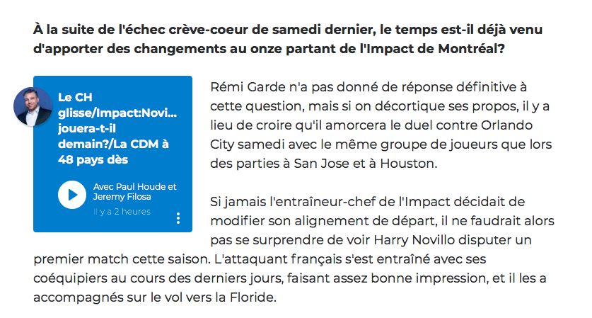 C'est comme si Claude Julien nous disait qu'il aimait sa profondeur..