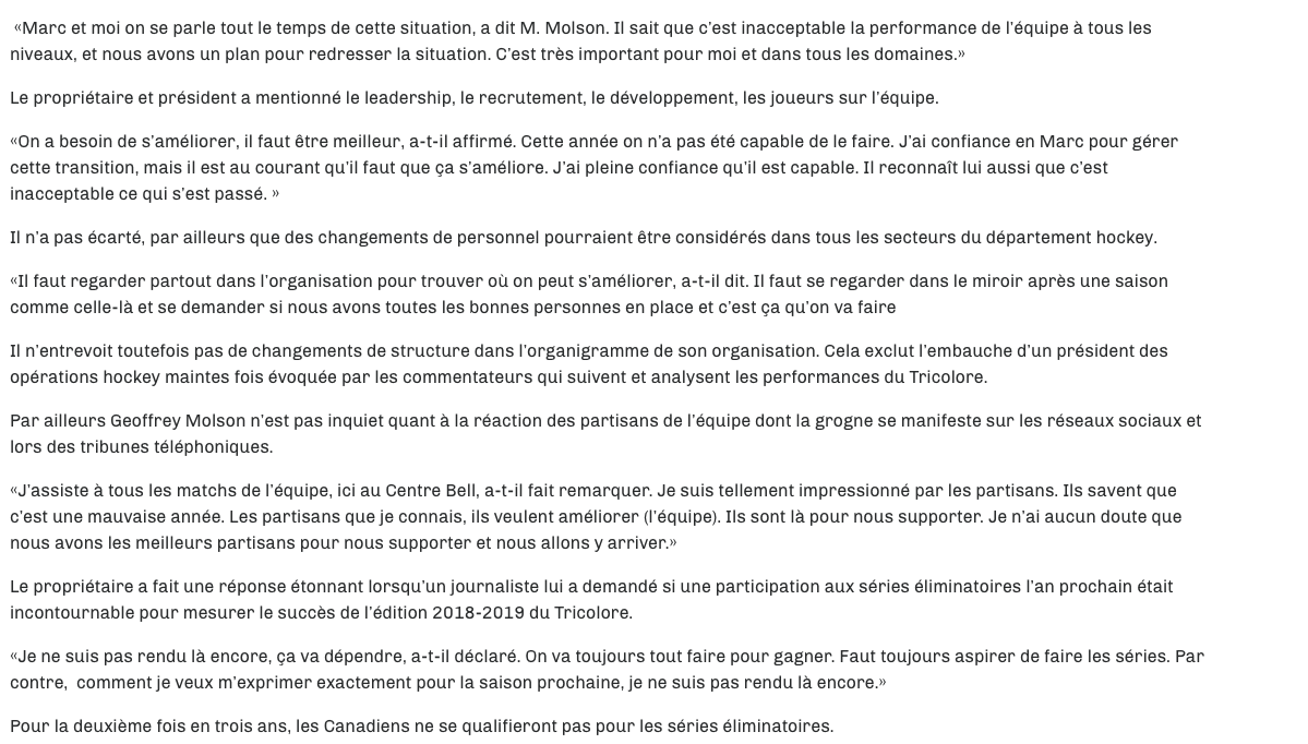 C'est évident...Geoff Molson voulait VISER Marc Bergevin..