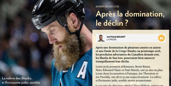 C'est le temps de faire une offre aux Sharks..