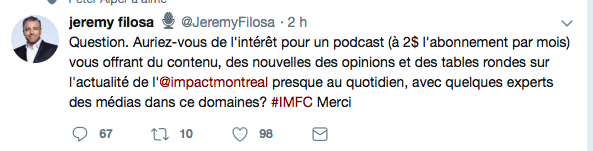 C'est rendu que les médias traditionnels quêtent des PODCASTS à 2$....