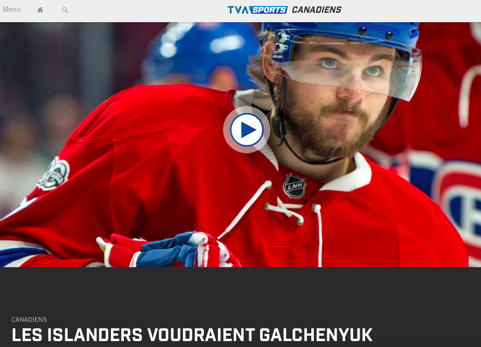 C'est rendu sur TVA Sports..Galchenyuk vs Hamonic...