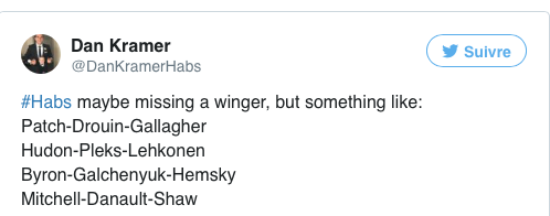 C'est rendu un DUEL..entre Gallagher et Lehkonen...