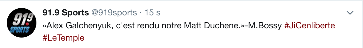 Cette histoire là, va toute SCRAPER l'ambiance du Canadien...