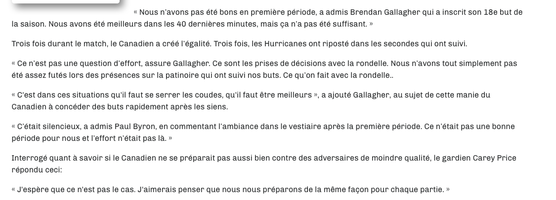 Charles Hudon a CHOKÉ le petit détail...