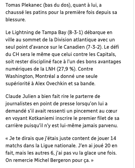 Charles Hudon... Est vraiment le CHOUCHOU des médias québécois...
