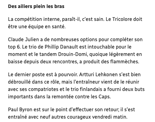 Charles Hudon... Est vraiment le CHOUCHOU des médias québécois...