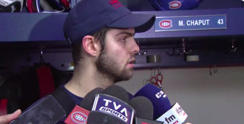 Charles Hudon... Quand il entend Michael Chaput...