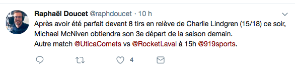 Charlie Lindgren est en train de perdre son poste...à Laval...