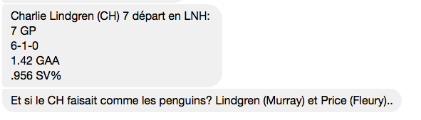 Charlie Lindgren...le MATT MURRAY du CH..