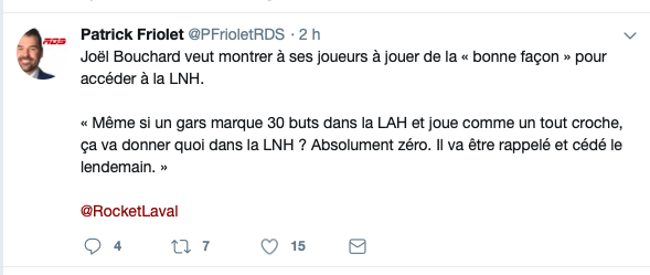 Cher JOJO....T'as beau avoir été un PLOMBIER de la ligue américaine et de la LNH..