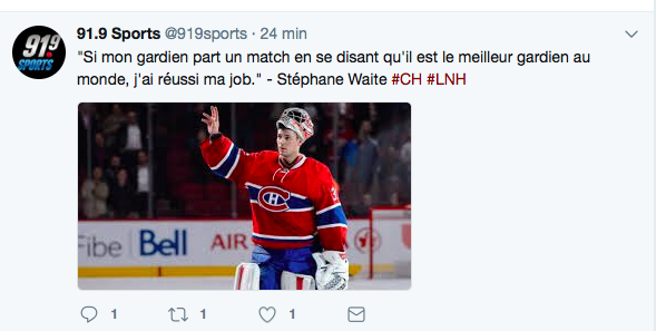 CHILL-TOÉ Stéphane..On comprend que tu as aidé Carey Price..