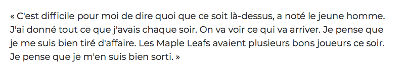 Claude Julien a déjà confirmé à Jesperi Kotkaniemi qu'il restait à Montréal..