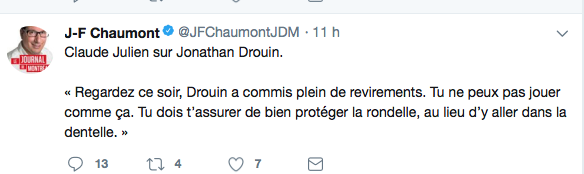 Claude Julien avait vraiment besoin de DÉTRUIRE Jonathan Drouin...