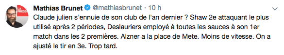 Claude Julien est visé plus que jamais...