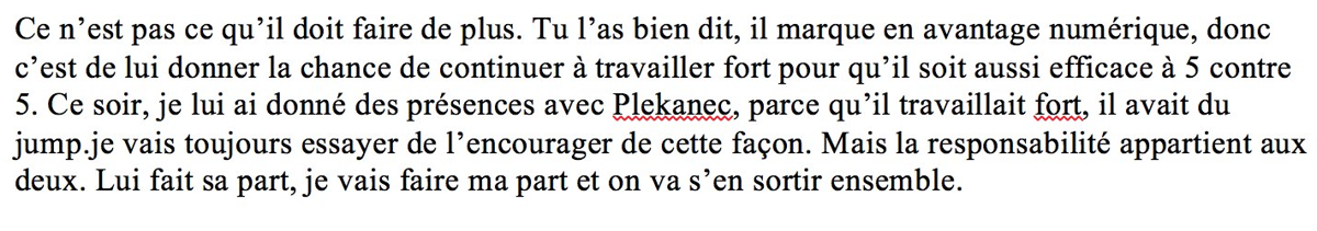 Claude Julien et Alex Galchenyuk sont comme un COUPLE...Qui ne BAISENT PLUS..