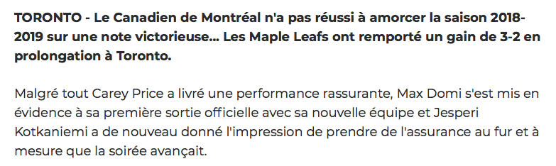 Claude Julien était DÉÇU en SALE...