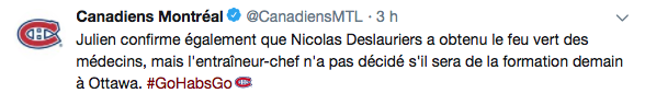 Claude Julien fait encore le coquin...