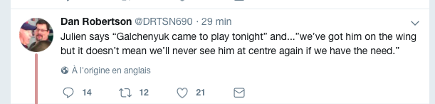 Claude Julien joue au MANIPULATEUR..