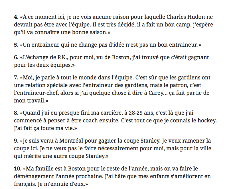 Claude Julien, le BON JACK à TOUT LE MONDE EN PARLE...